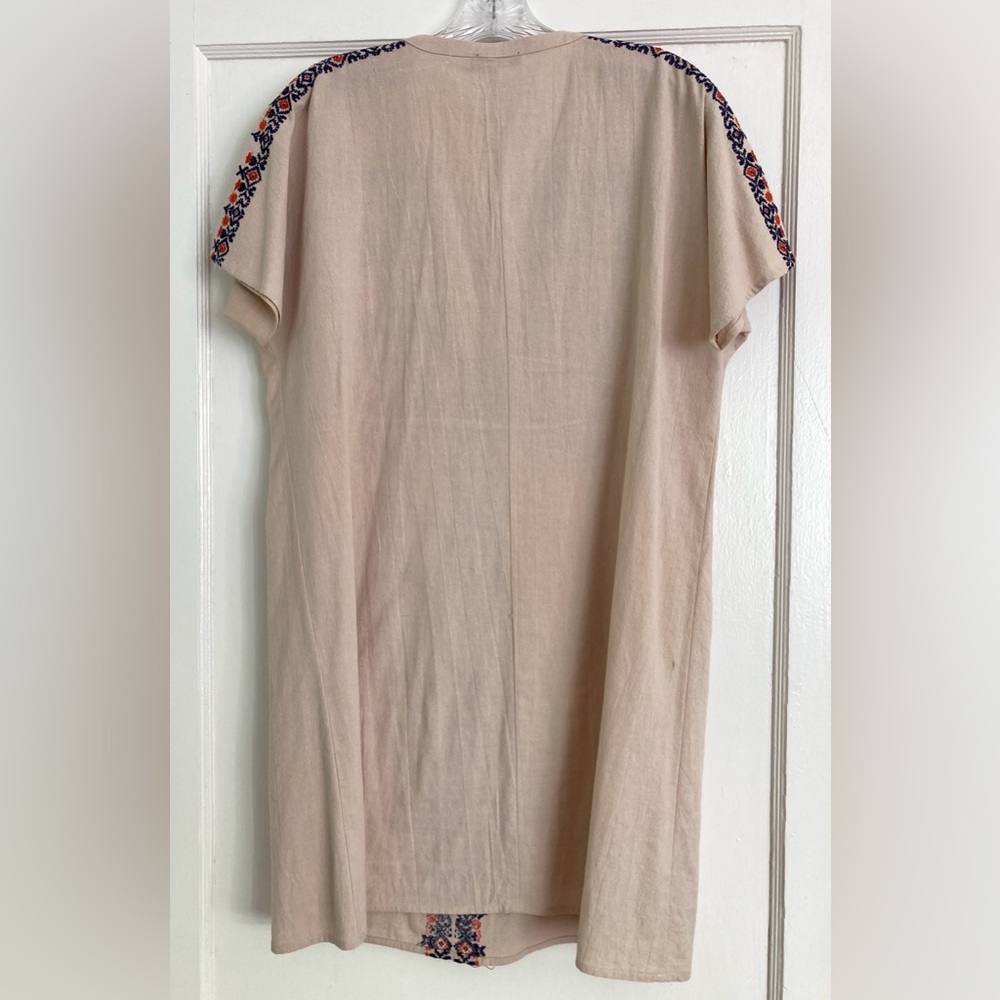 THML Embroidered Beige Dress M - Picture 2 of 3